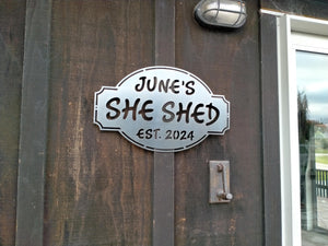 Personalized She Shed Sign
