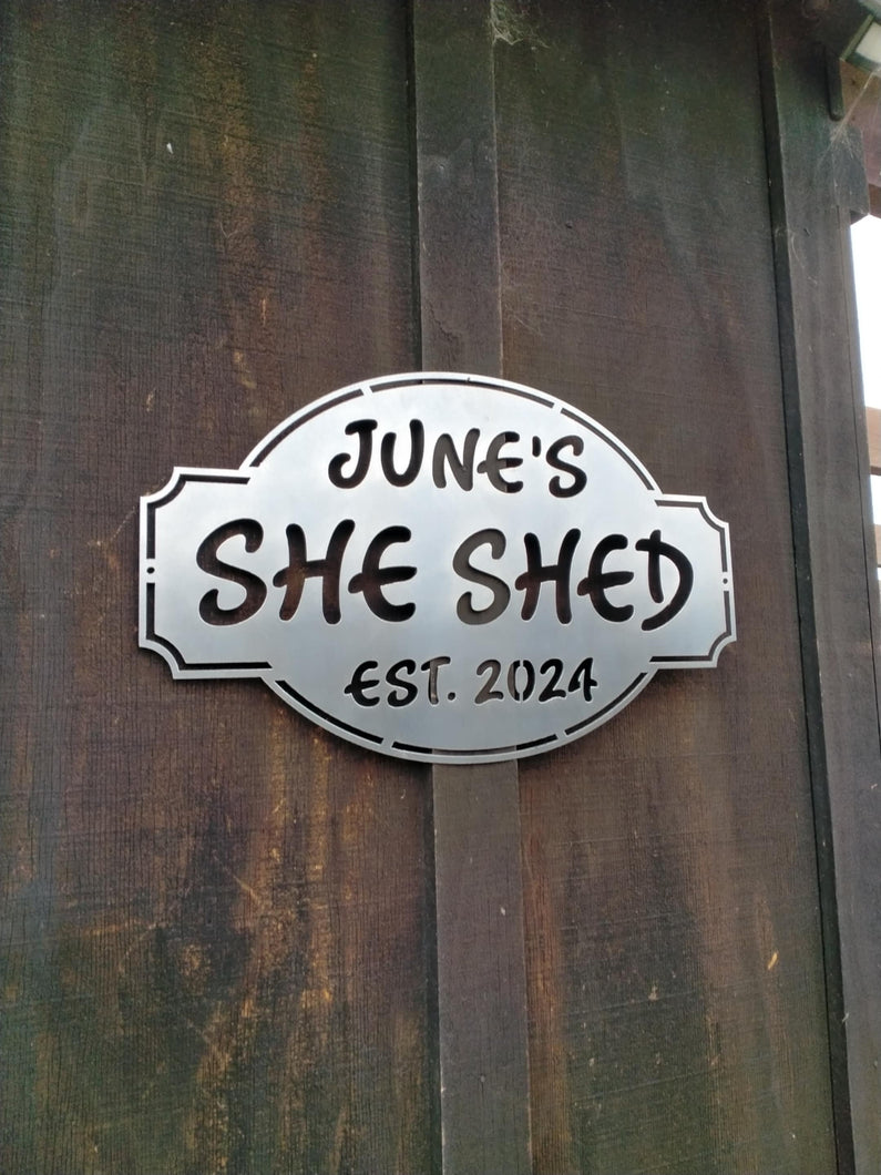 Personalized She Shed Sign