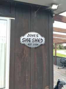 Personalized She Shed Sign