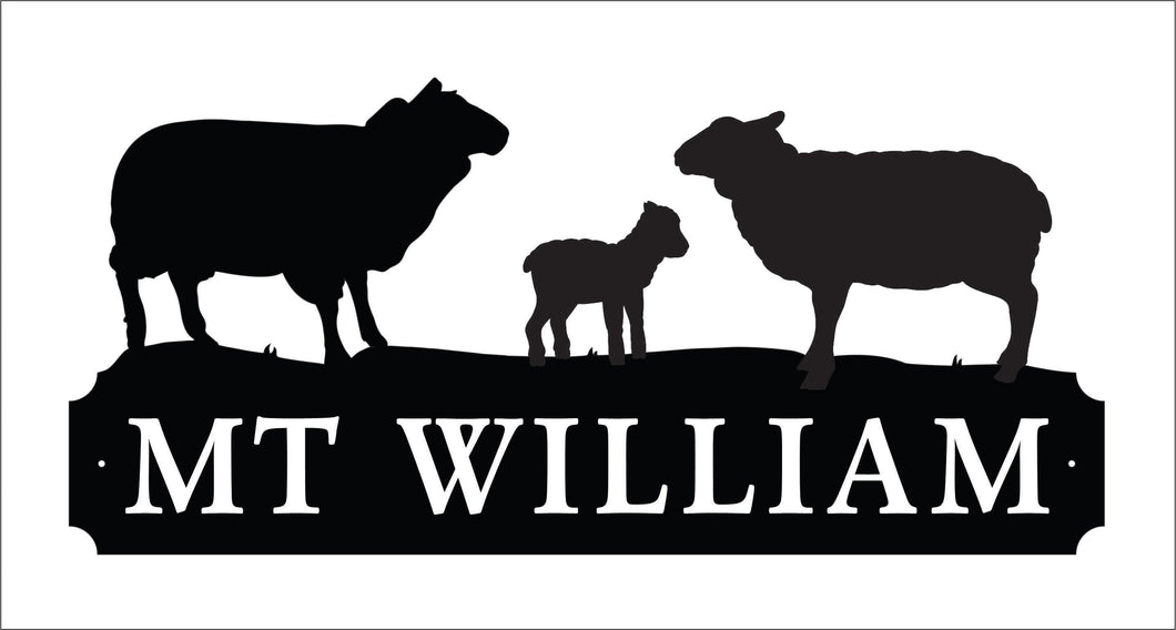 Sheep and Lamb with your text