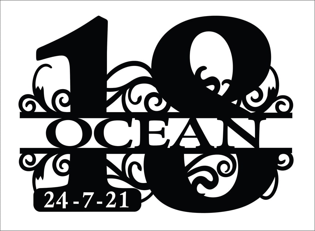 Personalized 18th Name Sign