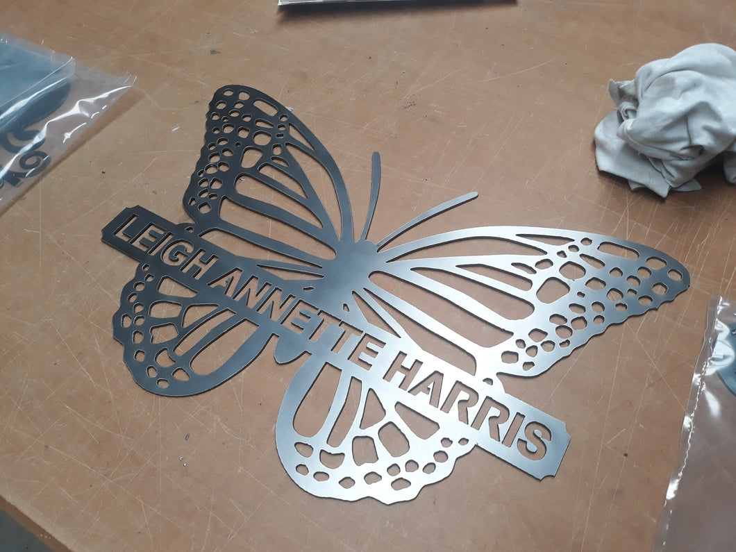 Monarch butterfly with text