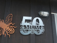 Personalized 50th Name Sign