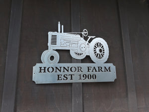 Tractor with custom text