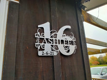 Personalized 16th Name Sign