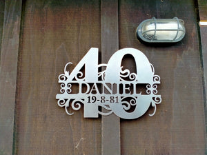 40th Name Sign