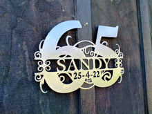 Personalized 65th Name Sign
