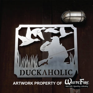 Duck hunter sign with custom Text