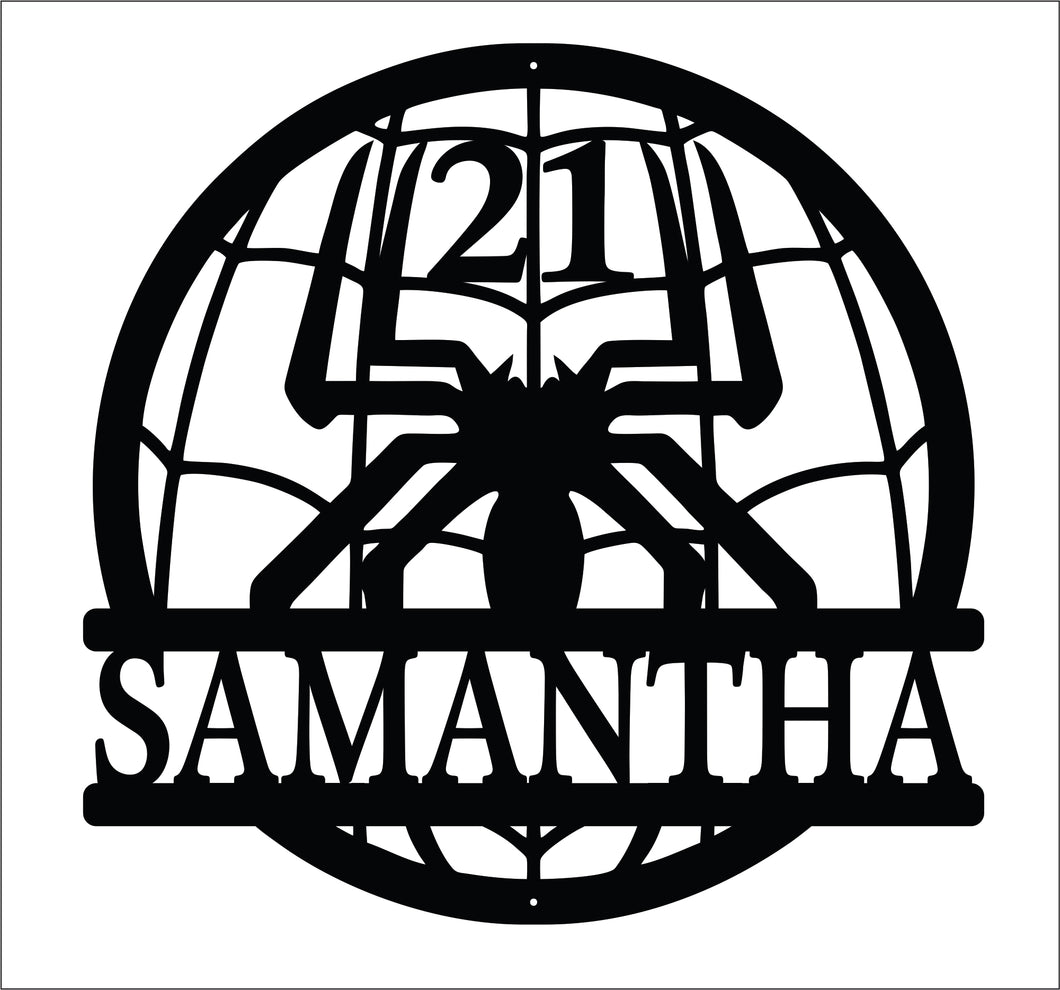 Spider disc with text