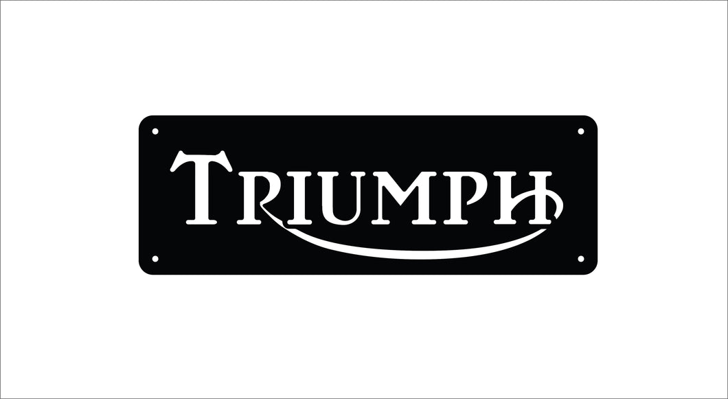 Large Triumph Plate 600mm x 208mm